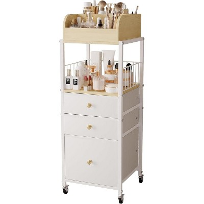 Makeup Organizer Cart with Drawers, Floor Skincare Organizers Make Up Organizers