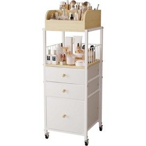 Makeup Organizer Cart with Drawers, Floor Skincare Organizers Make Up Organizers - 1 of 4