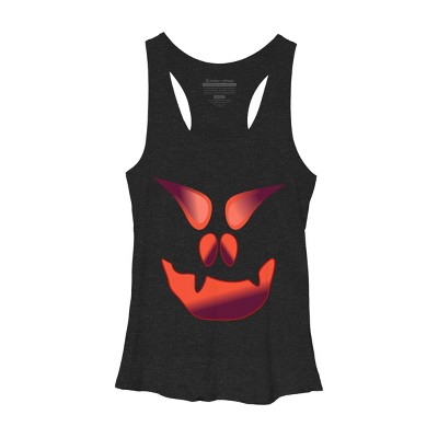 Women's Design By Humans Halloween Monster By LamaStar Racerback Tank Top