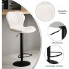 Bar Stools Set of 4, Counter Height Swivel Chairs with Back, Modern PU Leather Upholstered Bar Chair with Footrest for Kitchen Island - 3 of 4