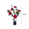 Pack of 2 Artificial Peony Flower Trees, 70 cm Artificial Peony Plant in Pot, Table Top Decoration - 3 of 4