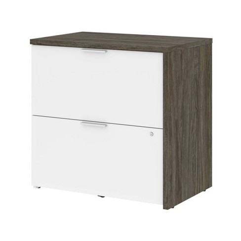 Gemma File Cabinet Walnut Gray White Bestar Target