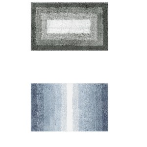 Unique Bargains Non-Slip Absorbent Soft Plush Shaggy Bath Mats 2 Pcs - 1 of 4