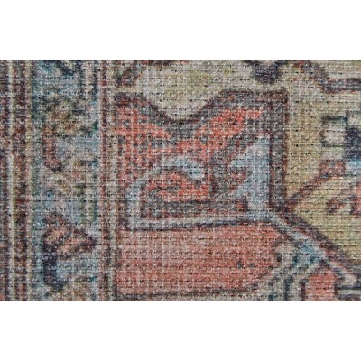 Percy Black Rectangular Washable Chenille Area Rug