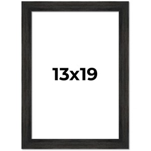 PosterPalooza | 13x19 Wide Barnwood Picture Frame, UV Acrylic, 6 Finishes - Grey, Brown, White, and Black - 1 of 4