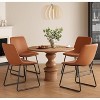 CAVINAS Dining Chairs Set of 4,Modern Kitchen Chairs with Iron Legs,Dining Room Chairs for Kitchen,Living Room,Brown - 4 of 4