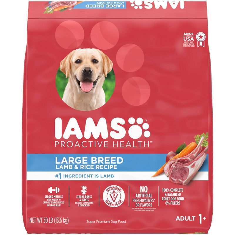 IAMS Proactive Health Lamb & Rice Recipe Large Breed Adult Dry Dog Food, 1 of 14