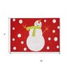 HomeRoots 17" X 29" Red And Christmas Snowman Outdoor Coir Door Mat - 3 of 4