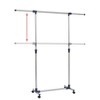 vidaXL Adjustable Clothes Rack Stainless Steel 65"x17.3"x59.1" Silver - 3 of 4