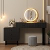 Vanity Desk with Mirror and Lights, 49.2”h Makeup Vanity with 3 Color Lights and Adjustable Brightness, Bedroom Vanity Table - 3 of 4