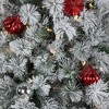 Northlight Pre-Lit Snowy Bristle Pine Artificial Christmas Tree - 7.5' - Warm White LED Lights - 4 of 4