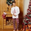 PATPAT Matching Family Christmas Pajamas Red White Letter Printed Xmas Holiday PJs Tee and Bottom Loungewear His and Hers Couples Pajamas Sets  For Family Baby Kids - 4 of 4