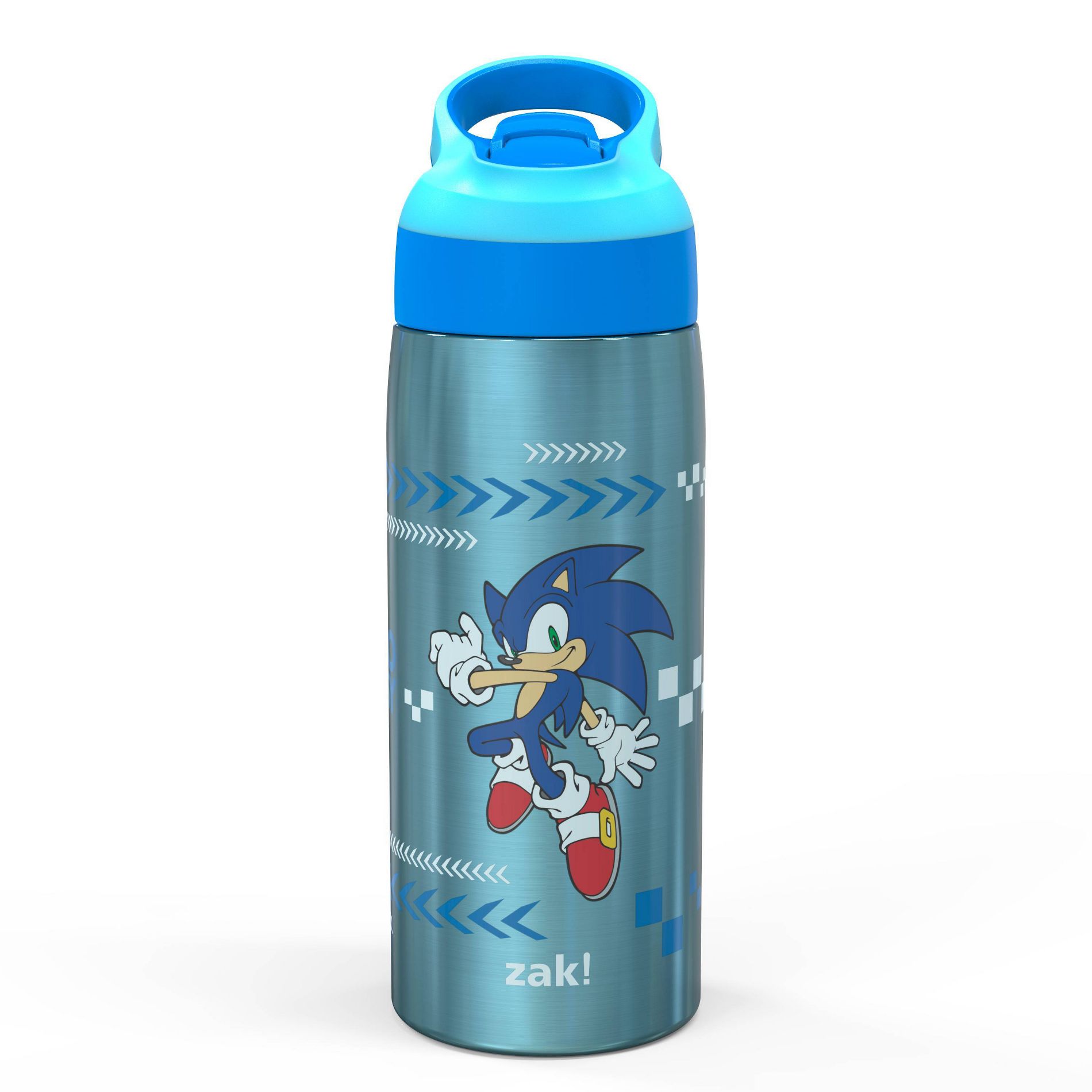 19oz Vacuum Riverside Portable Drinkware Bottle 'Sonic' - Zak Designs: Stainless Steel, Kids Water Bottle, Dishwasher-Safe