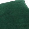 Storied Home Square Velvet Pillow Cover with Piping, Green - 4 of 4