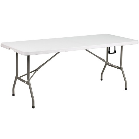 Flash Furniture 6-foot Bi-fold Plastic Banquet And Event Folding Table ...