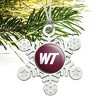 West Texas A&M Primary Logo Metal Snowflake Christmas Tree Holiday Ornament - 2 of 3