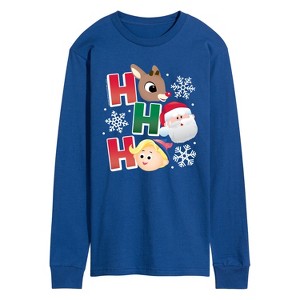 Men's - Rudolph - Rudolph Ho Ho Ho Long Sleeve Graphic T-Shirt - 1 of 3