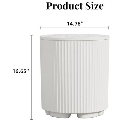 FURNIinspire Ice Buckets Outdoor Ice Chest Side Table Portable Ice Bucket with Large Capacity for Parties Picnics Beach, Black, 14.76"*14.76"*16.65"