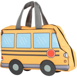 Bentology School Bus Lunch Box- Kids Back to School Tote Keeps Food Hot or Cold Longer- Reusable Bag Fits Ice Packs, Containers & Thermoses Easily! - 1 of 4