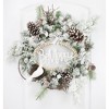 AuldHome Design Beaded Wooden Christmas Sign; Be Merry Oval Wood Holiday Decor Hanging Sign - 2 of 4