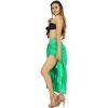 LA LEELA Women's Summer Bikini Wraps Beach Wrap Coverup Sarong Skirt Bathing suit Swimsuit Swimwear Cover Up for Women One Size Green, Tie Dye Design - 4 of 4