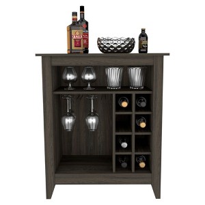 SEVOBAL Wine Racks Bar Cabinet with Open Storage and Built-in Wine Rack for Home Entertainment and Decor, Brown, 32.48"*17.72"*38.07" - 1 of 4