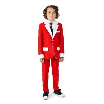 Suitmeister Boys Christmas Suit - Santa Faux Fur - Red