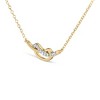 Haus of Brilliance 14K Yellow Gold Plated Silver Diamond Accent Infinity Ribbon Pendant Necklace - 3 of 4