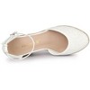 Allegra K Women's Closed Toe Lace Wedge Heels Wedge Sandals - 4 of 4