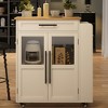 Mobile Kitchen Island Cart with Storage - 360° Rolling Wheels, Drawers - 2 of 4