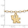 Black Bow Jewelry 14k Yellow Gold Plated Sterling Silver Kentucky Wildcats NCAA Anklet 9 Inch - 2 of 3