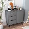 Bella Depot 31.5''W Storage Cabinet  with 3 Drawers(1 PCS) - 3 of 4