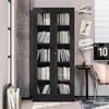 Mlezan Display Cabinet: Glass Doors, 4 Adjustable Shelves, Locking Case. Ideal for Home, Office, or Clinic. Assembly Required. - 3 of 4