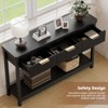 Gikpal 51"Fluted Console Table , Entryway Table, Sofa Table with 3 Drawers and Open Shelf, Modern Narrow Display Shelf for Hallway Living Room - 4 of 4