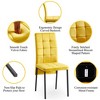 Okak Modern Nordic Velvet Dining Chairs Set of 4, Kitchen Side Chairs with Gold Metal Legs & High Back Cushion for Dining Room - 3 of 4