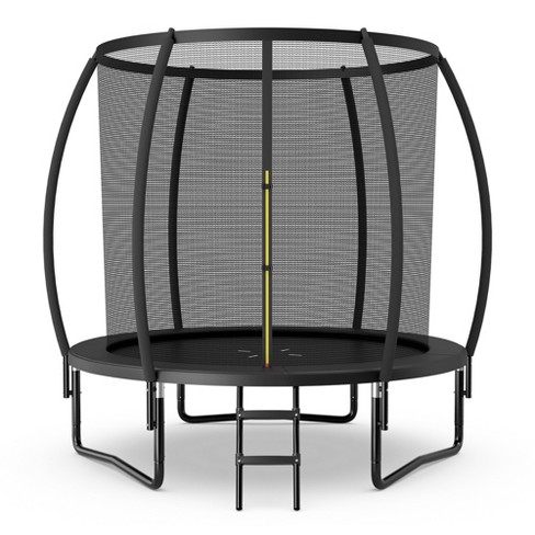 Costway 8ft Recreational Trampoline W Ladder Enclosure Net Safety Pad Outdoor Black Target