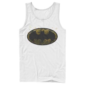 Men's The Batman Black And White Bat Logo T-shirt - White - Small : Target