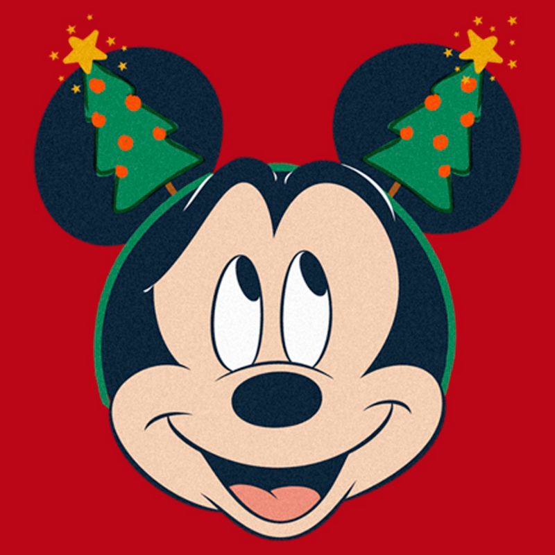 Men's Mickey & Friends Christmas Tree Ears Sweatshirt, 2 of 5