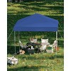 10x10 Pop Up Canopy Tent Outdoor Canopy with No Removable Sidewall One-Person Set Up Heavy Duty Commercial Instant Tent Shelter(Blue) - 2 of 4