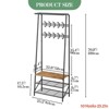 5/10 hooksHall Trees Entryway Bench with Storage, Multifunctional Hallway Organizer, Wood Look Accent Furniture w/ Metal Frame - 4 of 4