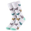 Women's White Butterfly Novelty Socks - 2 of 3