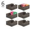 mDesign Woven Farmhouse Pantry Food Storage Bin Basket Box - 3 Pack - Gray Ombre - 2 of 4