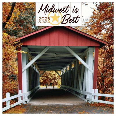 TF Publishing 2025 Wall Calendar 12"x12" Midwest is The Best: Monthly Art & Stationery, Saddle Stitch Binding, All Ages