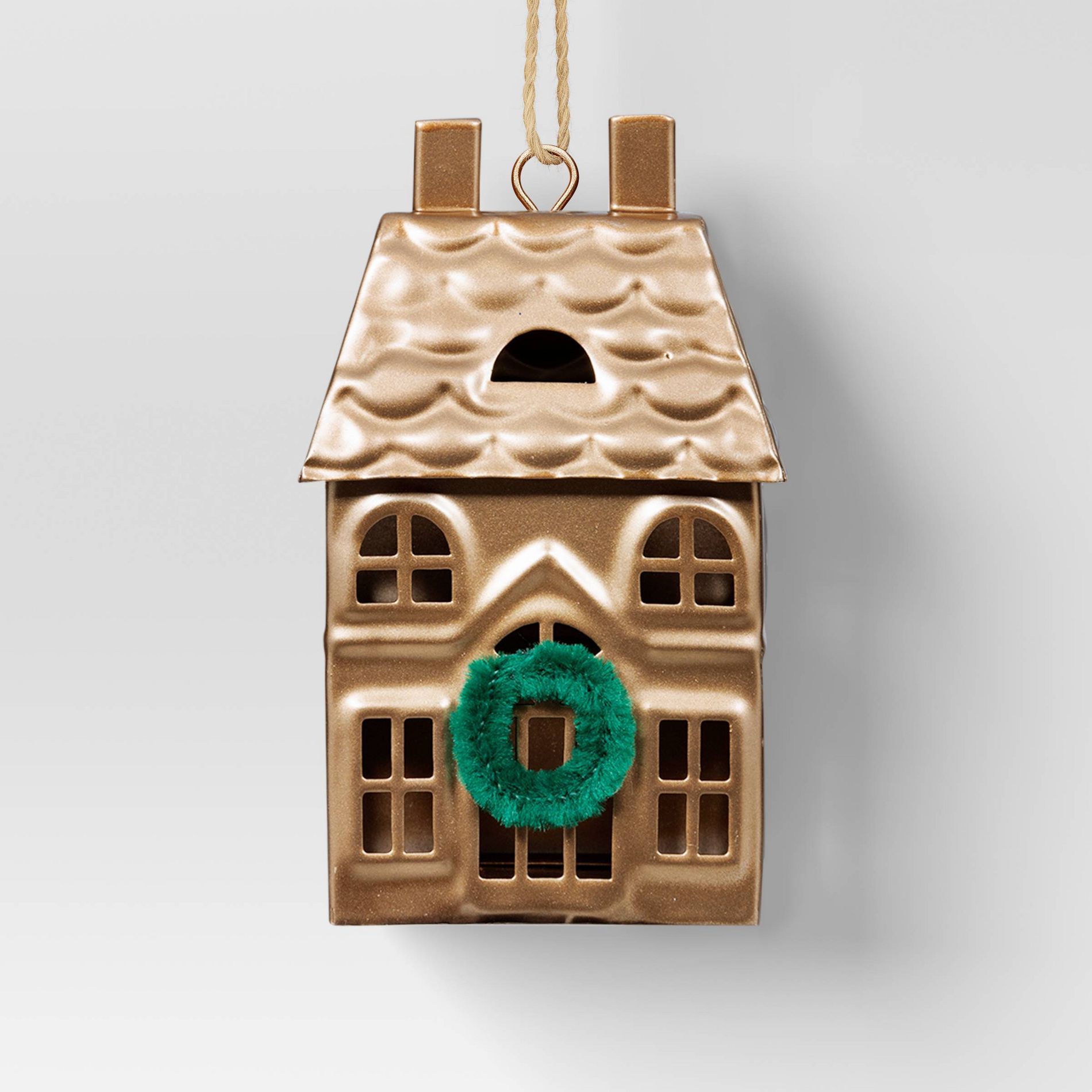 Christmas Bronze Finish 2 Chimney House Ornament- Wondershop™