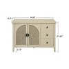 Farmhouse Kitchen Cabinets With 4 Doors, Wood Cabinet With Adjustable Laminates and 3 Gears, Cabinet Kitchen With Anti-Dumping Device-Cuddlewood - 4 of 4