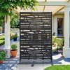 PexFix 62"x31"x16" Wood Grain Glass Door Storage Cabinet Modern Display Organizer Dust Storage Shelves Black - 2 of 4