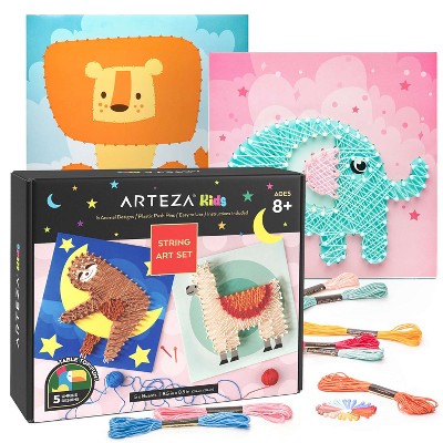 Photo 1 of Arteza Kids String Art, Animals - 5 Pack