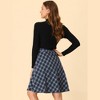 INSPIRE CHIC Women's Christmas Plaids Vintage Tartan Elastic Waist Knee Length A-Line Skirt - 4 of 4