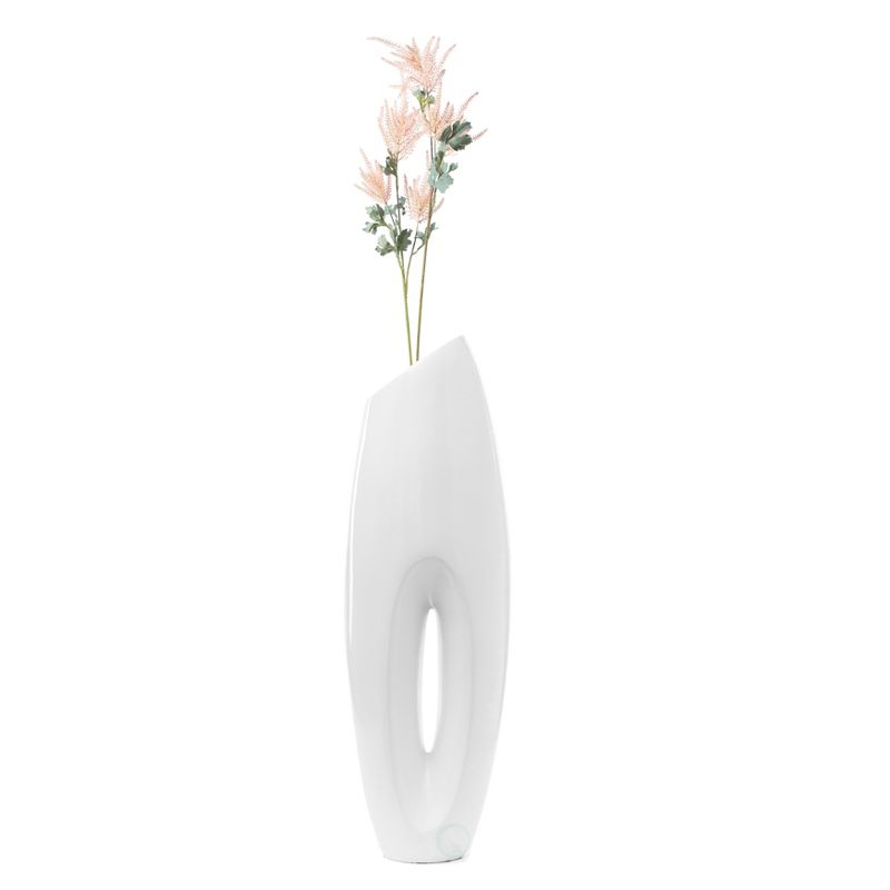 Uniquewise Tall Floor Vase, Modern White Large Floor Vase, Decorative Lightweight Vase, for the Entryway, Dining Room, Living Room, or Bedroom, 1 of 6