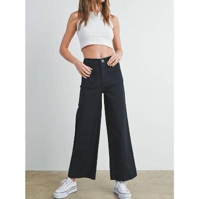 Women's Wide Leg Trouser Pants - Buttermelon
